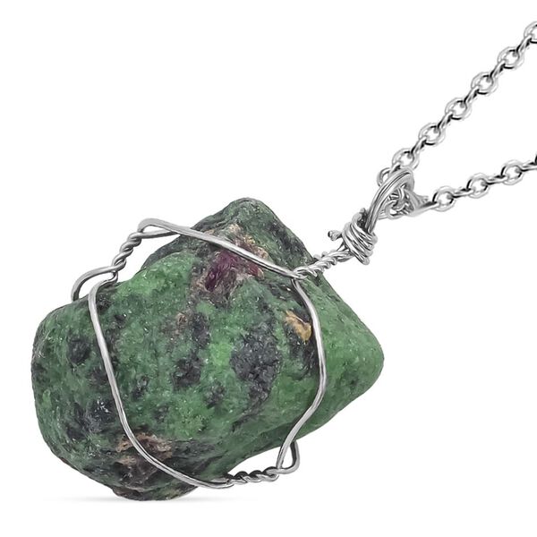 Rubin Zoisit, Erdbeer Quarz und simulierte Glasachat-Halskette - 285 ct. image number 7