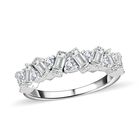 Moissanit Ring 925 Silber rhodiniert (Gr&ouml;&szlig;e 19.00) ca. 1,26 ct