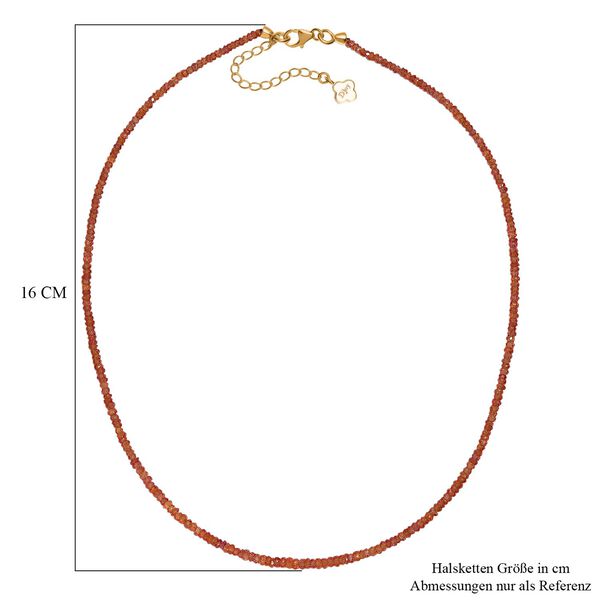 AA Songea Saphir Halskette ca. 45 cm 925 Silber 750 Gelbgold Vermeil ca. 45,00 ct. image number 6