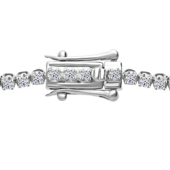 Lab Grown Diamant VS-EF Armband SGL zertifiziert ca. 19 cm 925 Silber platiniert ca. 1,00 ct.