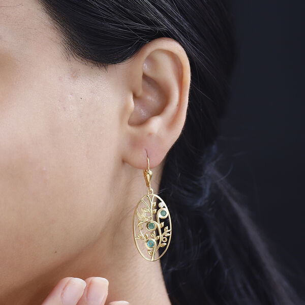 Kagem sambische Smaragd und Zirkon Ohrringe - 0,68 ct. image number 3