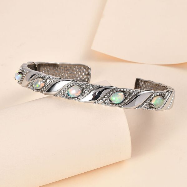 Natürlicher, äthiopischer Welo Opal-Armreif, 19cm - 2,95 ct. image number 2