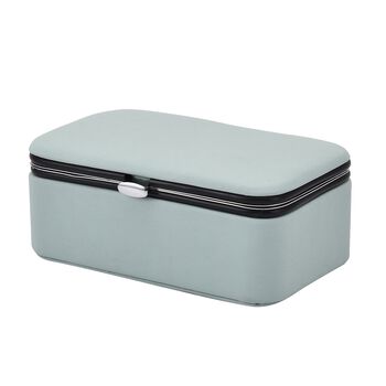 Schmuckbox aus Kunstleder, Blau