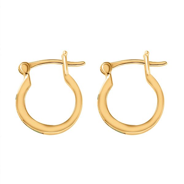 AA Kagem sambische Smaragd-Creolen, 925 Silber vergoldet, 0,60 ct. image number 4