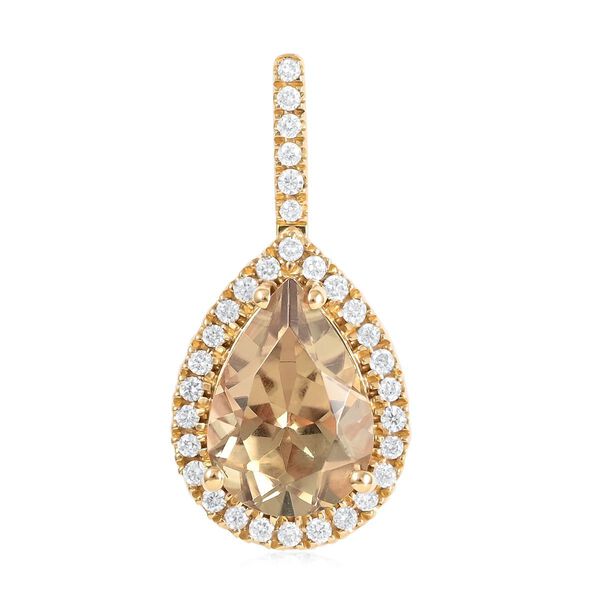 ILIANA AAA Turkizit und SI GH Diamant-Anhänger in 750 Gelbgold - 2,20 ct. image number 0