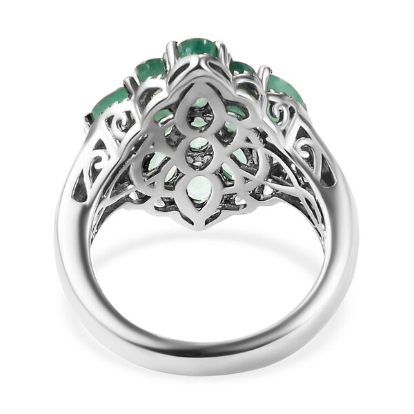 Kagem sambischer Smaragd-Ring, 925 Silber platiniert  ca. 3,29 ct image number 5