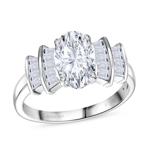 Lab Grown Diamant VS Ring 950 Platin (Größe 18.00) ca. 1,96 ct image number 4