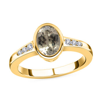AAA Turkizit und Zirkon-Ring - 1,67 ct.