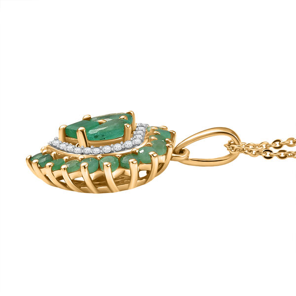 D'Joy Socoto Smaragd Anhänger mit 50cm Kette - 1,68 ct. image number 4