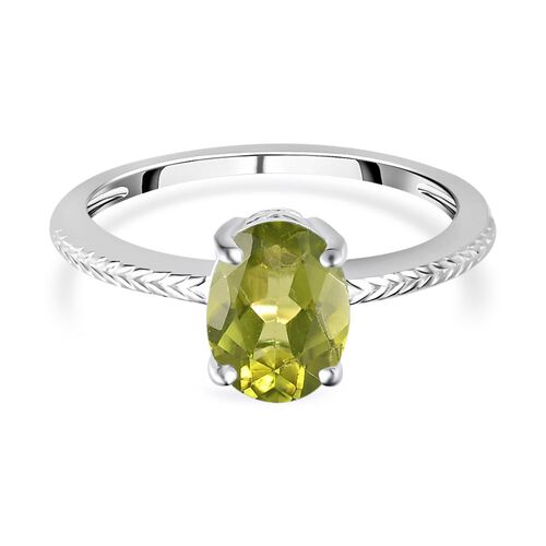 Peridot-Ring, 925 Silber (Größe 17.00) ca. 1,28 ct image number 0