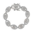 Weißes Kristall-Armband, ca. 19 cm