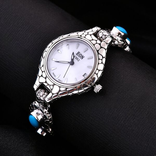 Sleeping Beauty Türkis Armband ca. 19 cm 925 Silber ca. 6,64 ct. image number 2