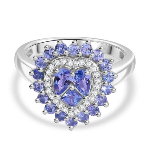 D’joy Tansanit Ring 925 Silber rhodiniert (Größe 18.00) ca. 1,52 ct image number 0