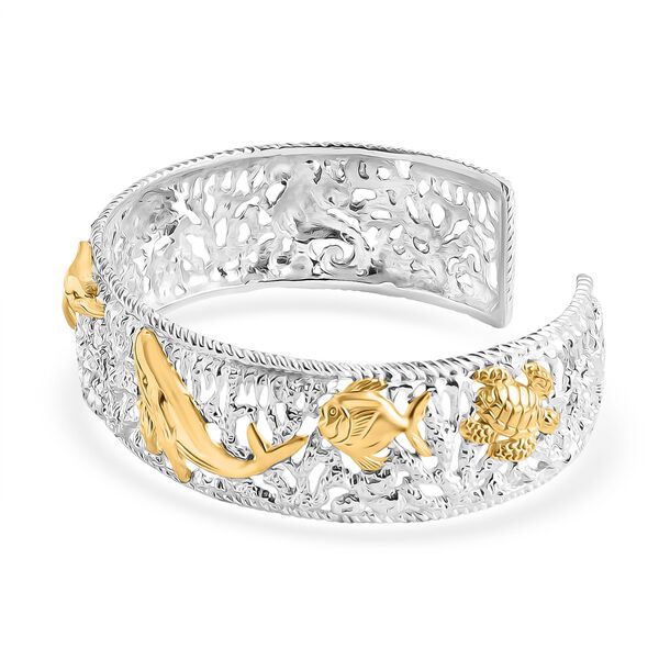 Royal Bali - Meeres-Safari Armreif, 925 Silber, bicolor, ca. 19 cm ca. 32,86g image number 5