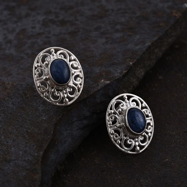 Royal Bali Kollektion - Kyanit Ohrringe 925 Silber ca. 3.20 ct image number 1