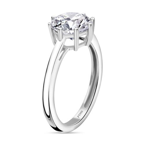LUXURIANT DIAMOND- SGL zertifizierter VS-EF Labor Oktillionschliff Diamant Ring in 950 Platin - 2 ct. image number 2