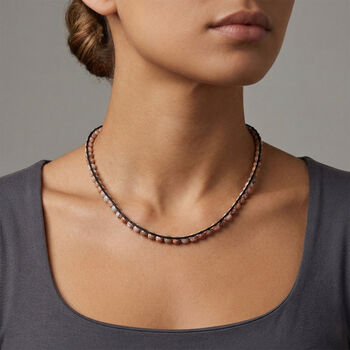 Roter Web-Jaspis Halskette, flexibel (ca. 42 cm), ca. 80.00 ct