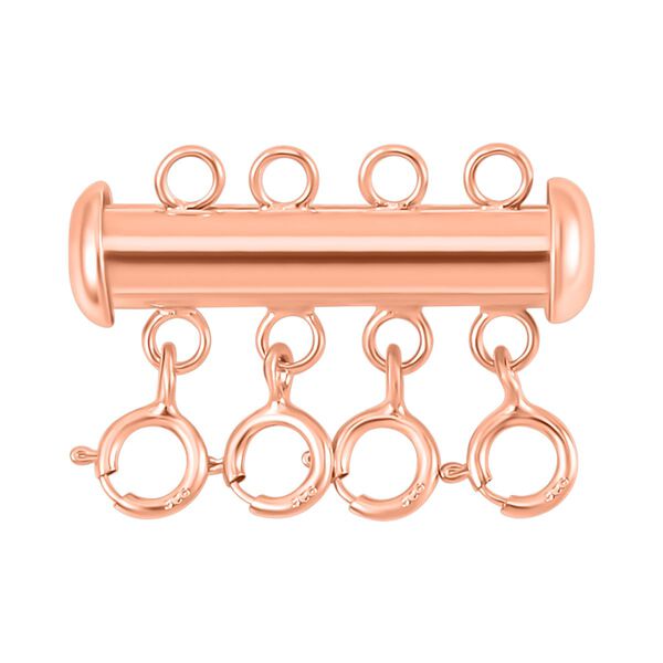 Halskette Verschluss in ros&eacute;vergoldetem 925 Silber