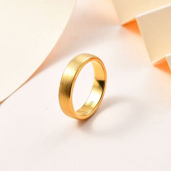 Bandring in 925 Silber mit Gelbgold Vermeil