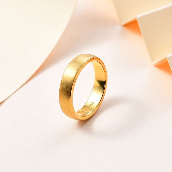 Bandring in 925 Silber mit Gelbgold Vermeil image number 1