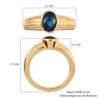 Ceylon Farbe Quarz Ring 925 Silber vergoldet (Größe 20.00) ca. 1,41 ct image number 6