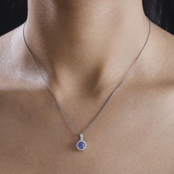 AA Tansanit und Moissanit Anhänger - 1,28 ct. image number 3