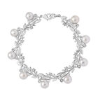 Süßwasser Perle (7.5-8 mm) Armband ca. 19 cm Messing