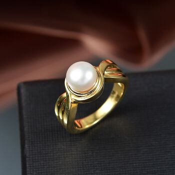 EVER TRUE S&uuml;&szlig;wasser Perle (8-8.4 mm) Ring Nickelfreies Messing