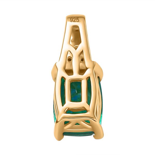 Pfau Quarz Triplette Schmuckset 925 Silber 750 Gelbgold Vermeil ca. 4,85 ct. image number 9