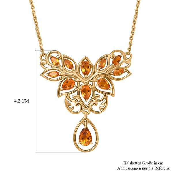 Serra Gaucha Citrin Halskette, 45 cm - 2,88 ct. image number 6