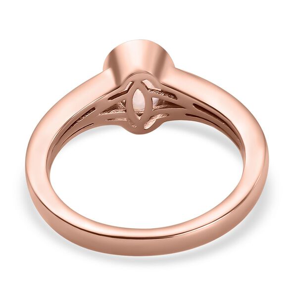 Morganit und wei&szlig;er Zirkon-Ring, 925 Silber Ros&eacute;gold Vermeil  ca. 0,99 ct image number 6