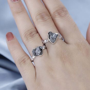 2er-Set- Meteorit Ring - 17 ct.