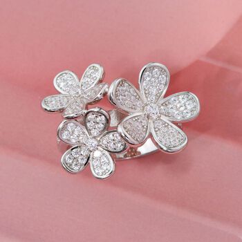 Lustro Stella Wei&szlig;er Zirkonia Ring 925 Silber rhodiniert (Gr&ouml;&szlig;e 17.00),