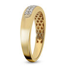 Diamant-Ring, 925 Silber Gelbgold Vermeil  ca. 0,10 ct image number 3
