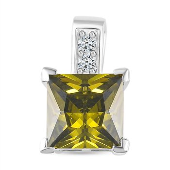 Peridot kubischer Zirkonia-Anh&auml;nger - 4,43 ct.