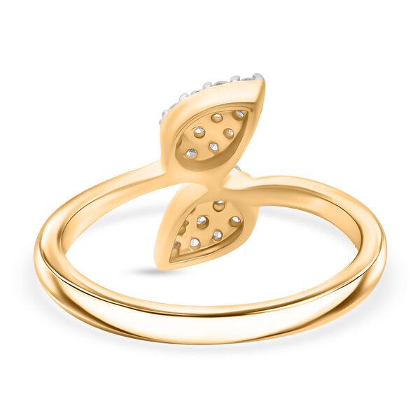 LUXURIANT DIAMANT - Lab Grown Diamant SI-GH Ring 925 Silber 750 Gelbgold Vermeil (Größe 18.00) ca. 0,25 ct image number 5