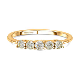 LUXORO Natürlicher, gelber Diamant SI SGL zertifizierter Ring - 0,50 ct.