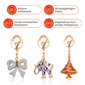 3-teiliges Schl&uuml;sselanh&auml;nger-Set