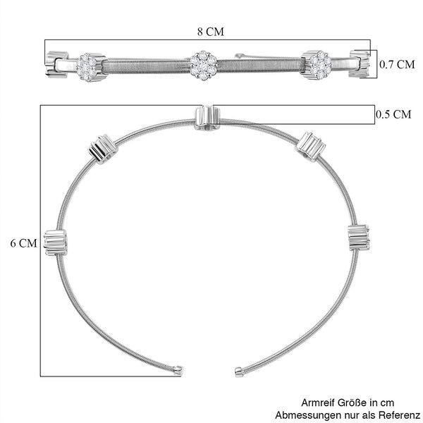 Moissanit Armreif, 19 cm - 1,20 ct. image number 7
