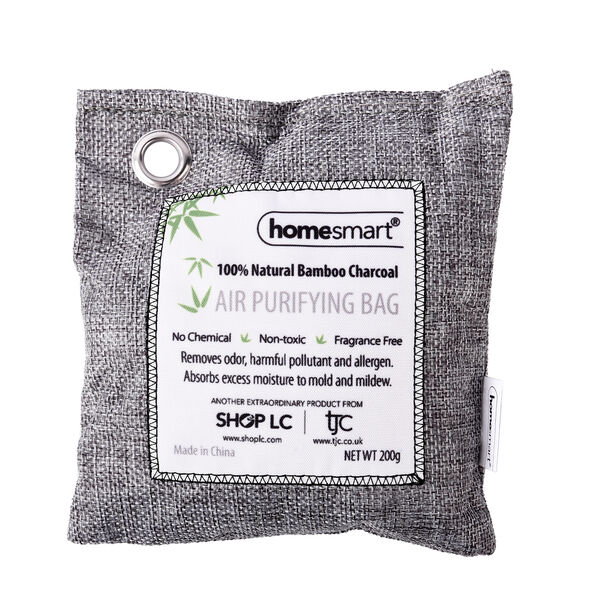 HOMESMART - 4er-Set, Aktivkohle luftreinigende Beutel mit Haken (2x75g - 1x200g - 1x500g) image number 3