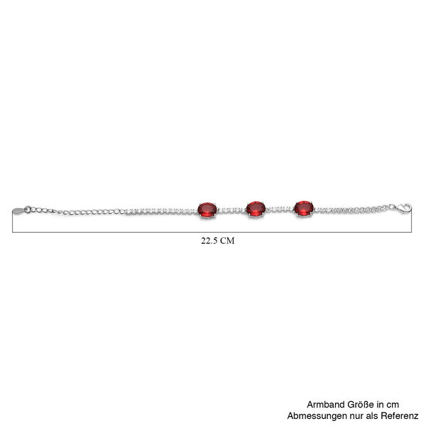 Glas und Zirkonia Armband ca. 15 cm Messing image number 5