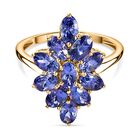 AAA Tansanit Ring, 375 Gold, (Größe 19.00) ca. 2.94 ct