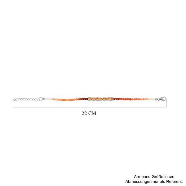 Feuer opal Armband ca. 18 cm + 3.5 cm Extender 925 Silber platiniert ca. 7.64 ct image number 5