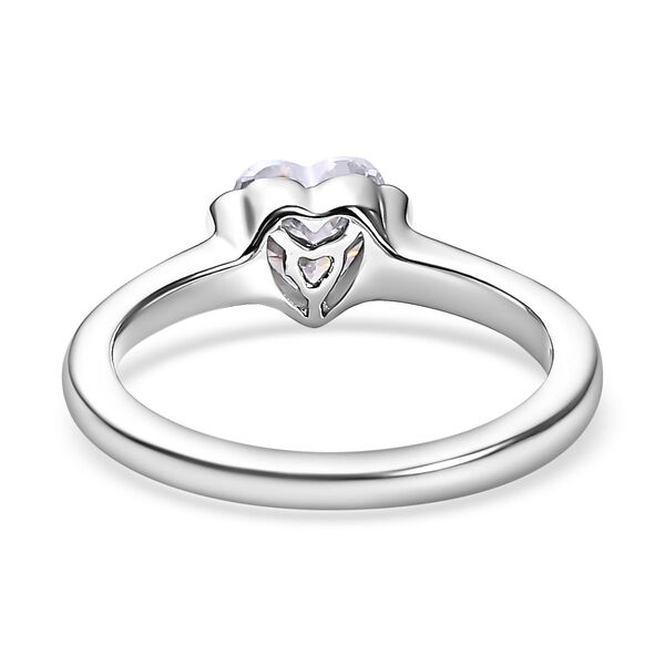 Moissanit Ring in platiniertem Silber - 0,94 ct. image number 6