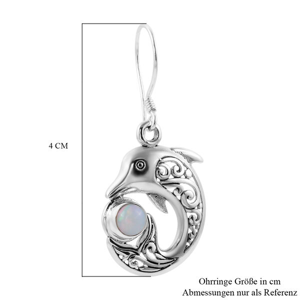 Royal Bali Kollektion- nat&uuml;rliche, &auml;thiopische Opal-Ohrh&auml;nger in Silber image number 5