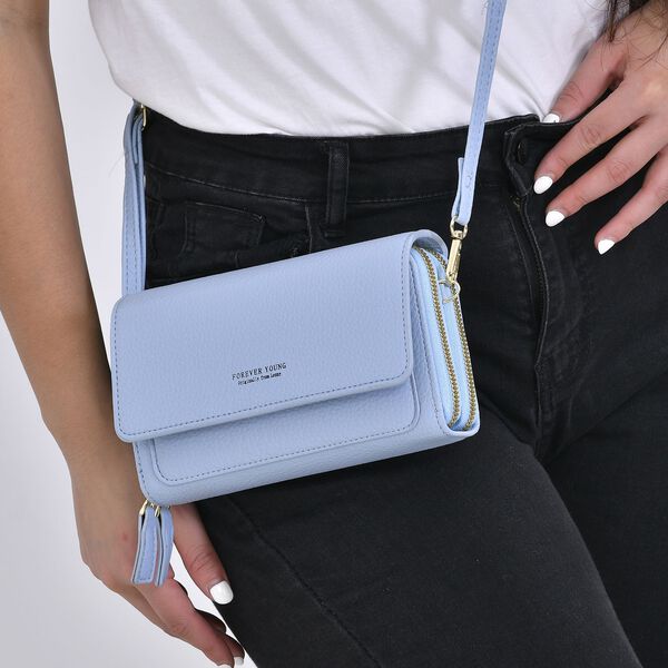 Crossbody-Tasche mit RFID-Schutz, Blau image number 10