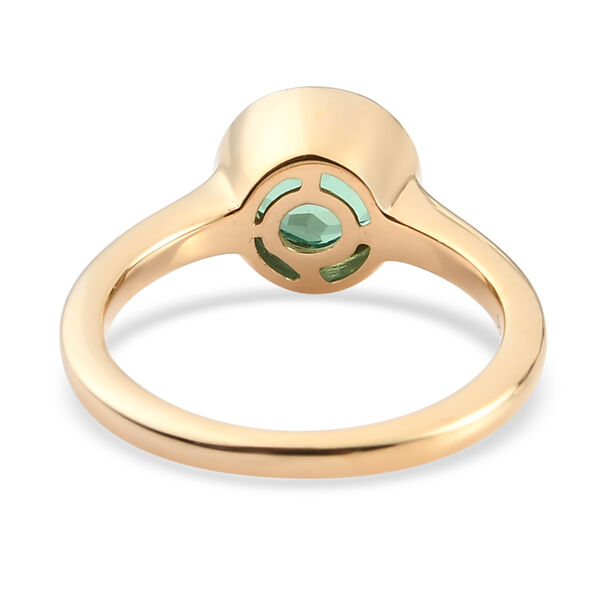 Pfau Triplett Quarz Solit&auml;r Ring 925 Silber vergoldet  ca. 1,34 ct image number 6