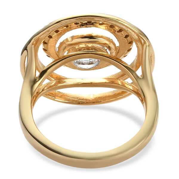 Diamant Ring 925 Silber Gelbgold Vermeil  ca. 0,33 ct image number 6