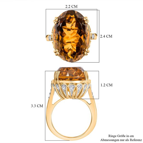 Afrikanischer Amethyst und Zirkon Ring - 20,97 ct. image number 7