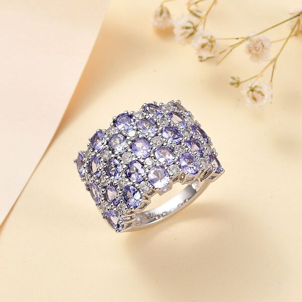 Tansanit und Zirkon Ring - 5,75 ct. image number 9
